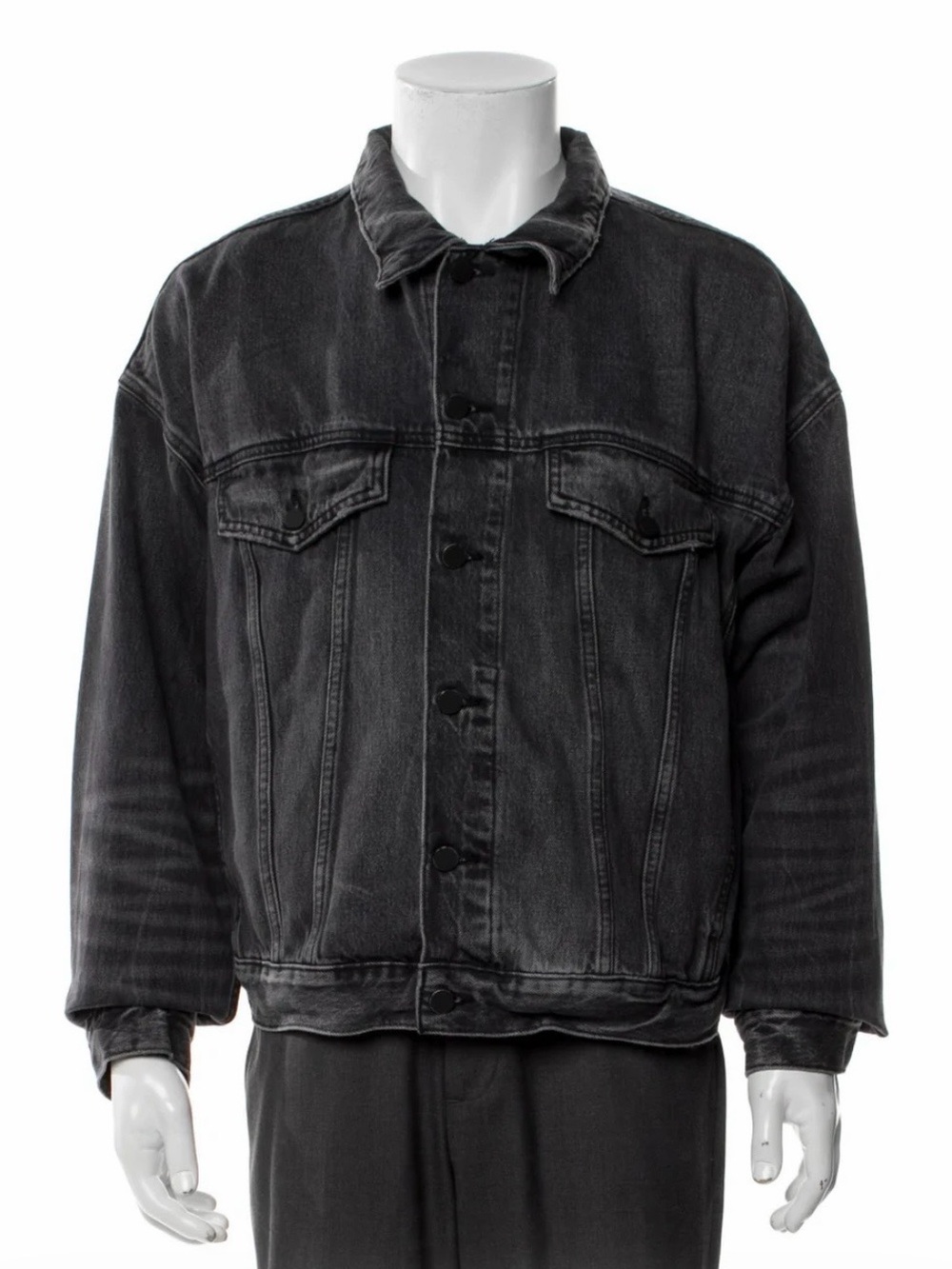 Essentials Black Denim Trucker Jacket
